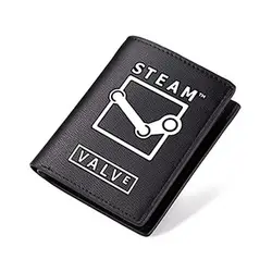 MeanCat пара PC Игры PU кожаный бумажник ACG значение черный короткие и длинные бумажник с внутренними карманами