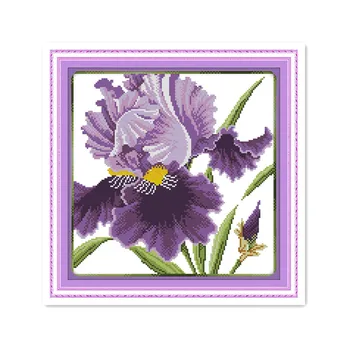 

Joy Sunday Small purple blooming flowers furniture sewing cross stitch kit fun handmade interest embroidery decorative painting