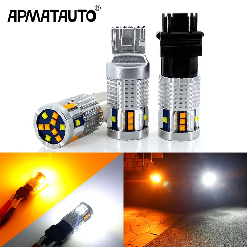 2 шт. двухцветные светодиодные лампы 1157 BAY15D P21/5 вт T20 7443 W21/5 T25 3157 P27/7 автомобильная