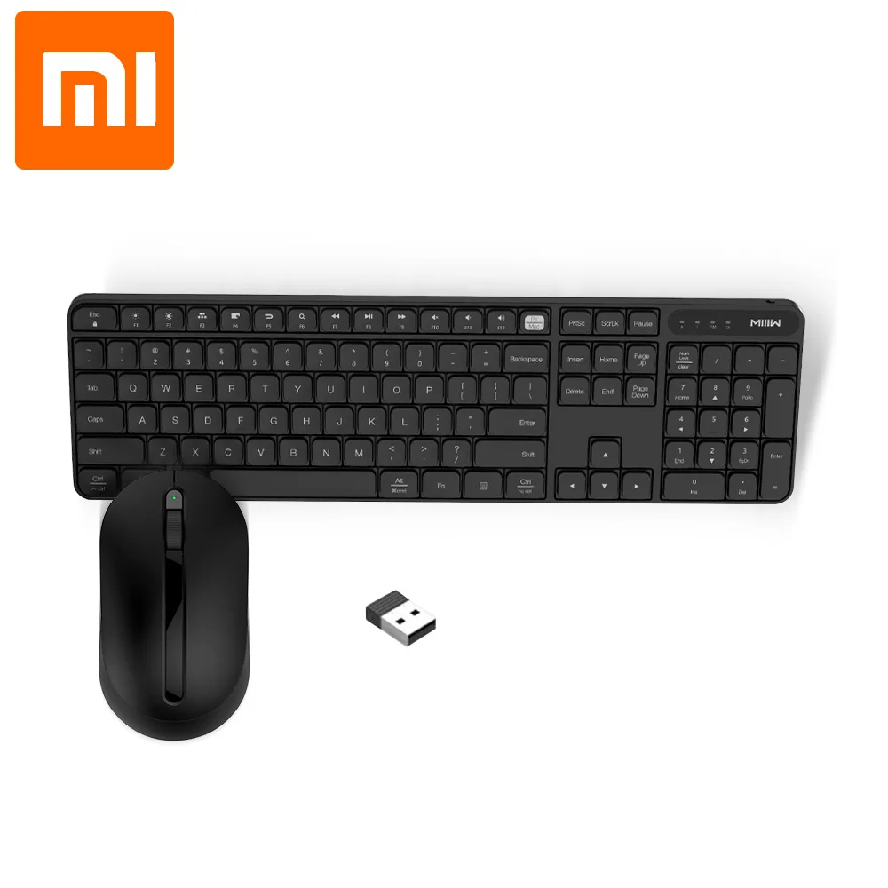 Оригинальный Xiaomi Miiiw беспроводная офисная мышь клавиатура набор RF 2 4G 1000