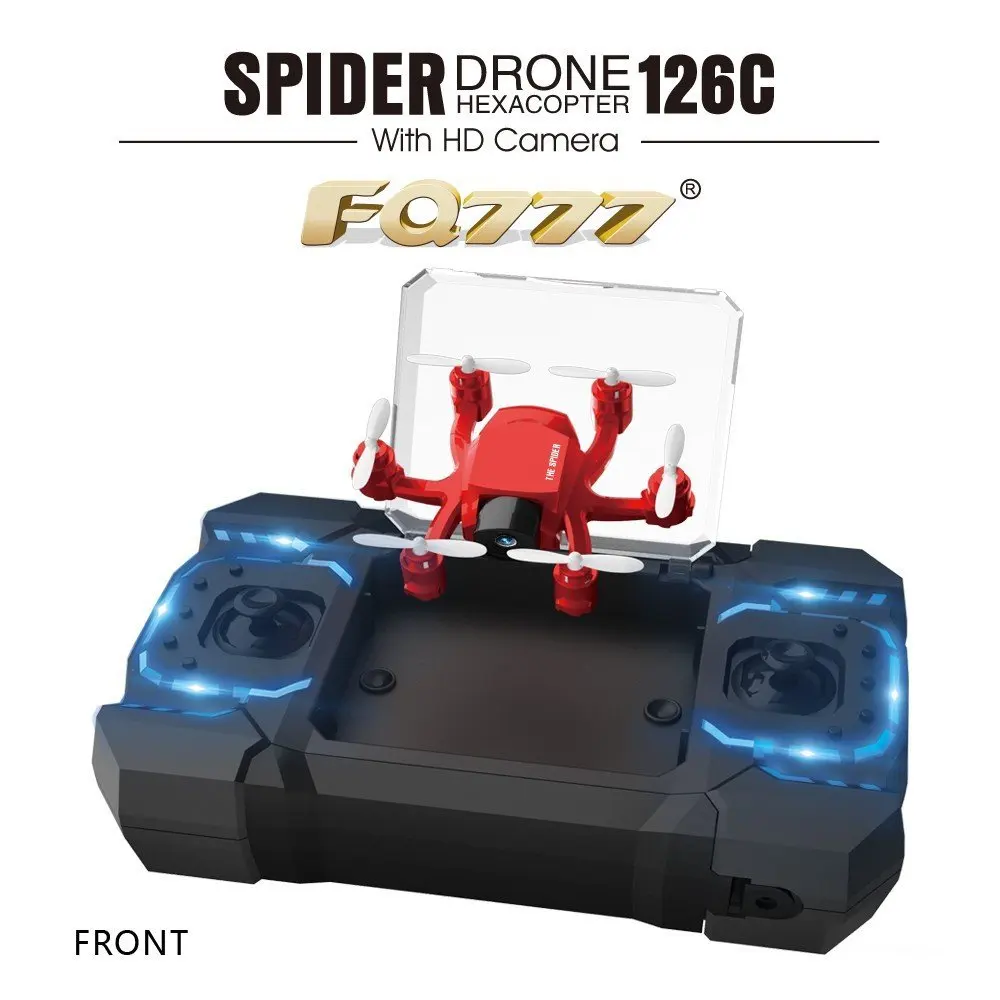 FQ777 126C FQ777 126C MINI Drone w 2MP HD Camera RC Quadcopter MODE1 2 Switch Headless