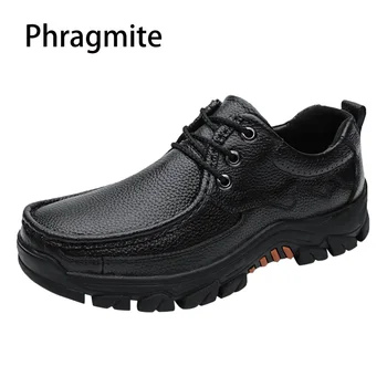 

Phragmites slip-on and lace up two style black father shoes winter outdoor men shoes leather wedges dress