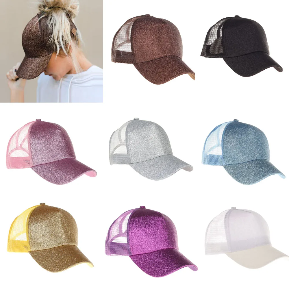 Ponytail glitter caps