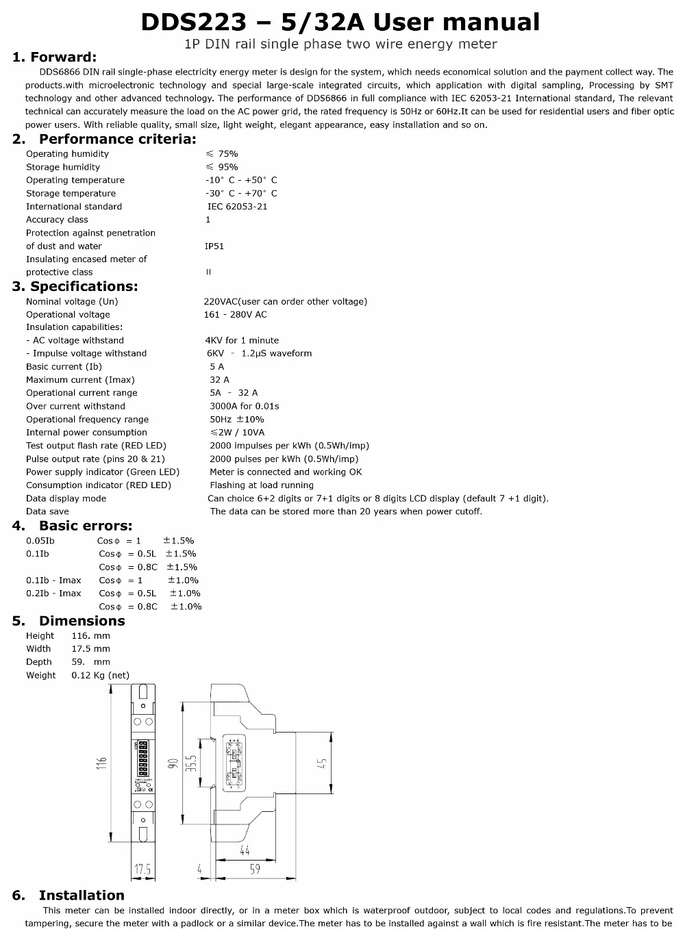 1P(LCD) DIN rail meter user manual(20151124)-1 