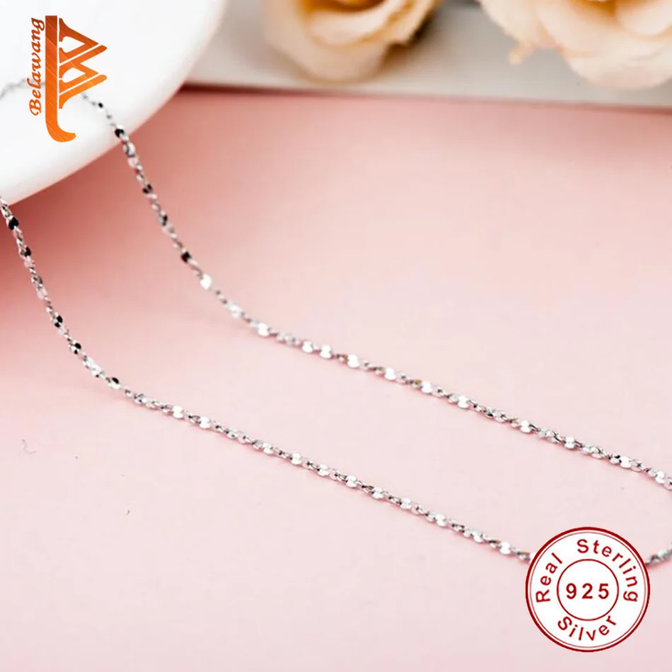 Классический 925 стерлингового серебра Звездная цепь ожерелье для женщин ювелирные изделия змея ожерелье-цепочка, серебро Аксессуары подарок