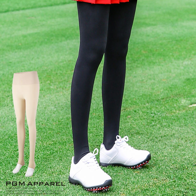 Pgm эластичные леггинсы, чулки для женщин, толстые теплые тонкие штаны для гольфа, одноцветные длинные носки, 2 цвета, D0501