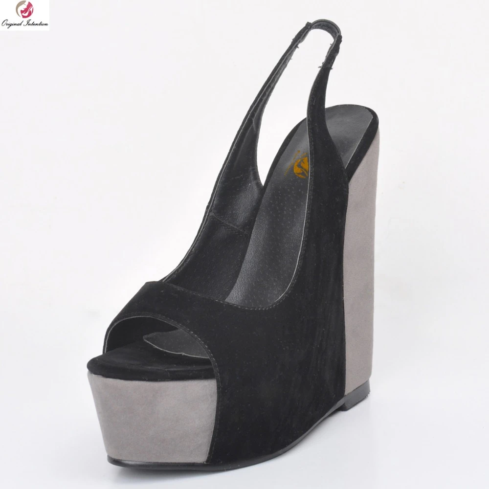 grey peep toe wedges