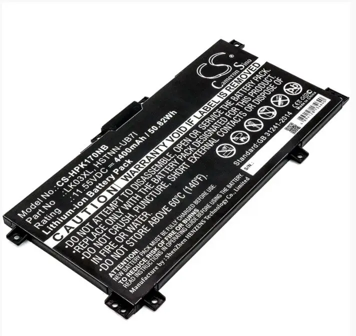 Cameron sino 4400 mAh Батарея для hp Envy 17 м-AE0XX 916814-855 HSTNN-UB7I LK03XL TPN-W127 Тетрадь, ноутбук Батарея