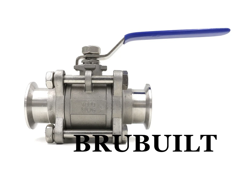 

2" Tri Clover 3 piece Economy Ball Valve, Full Port, Homebrew Brewer Hardware