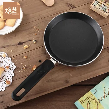 

1pcs Flat Frying Pan Pancake Crumpet Fry Pan Flat Bottom Pot Frying Egg Pans
