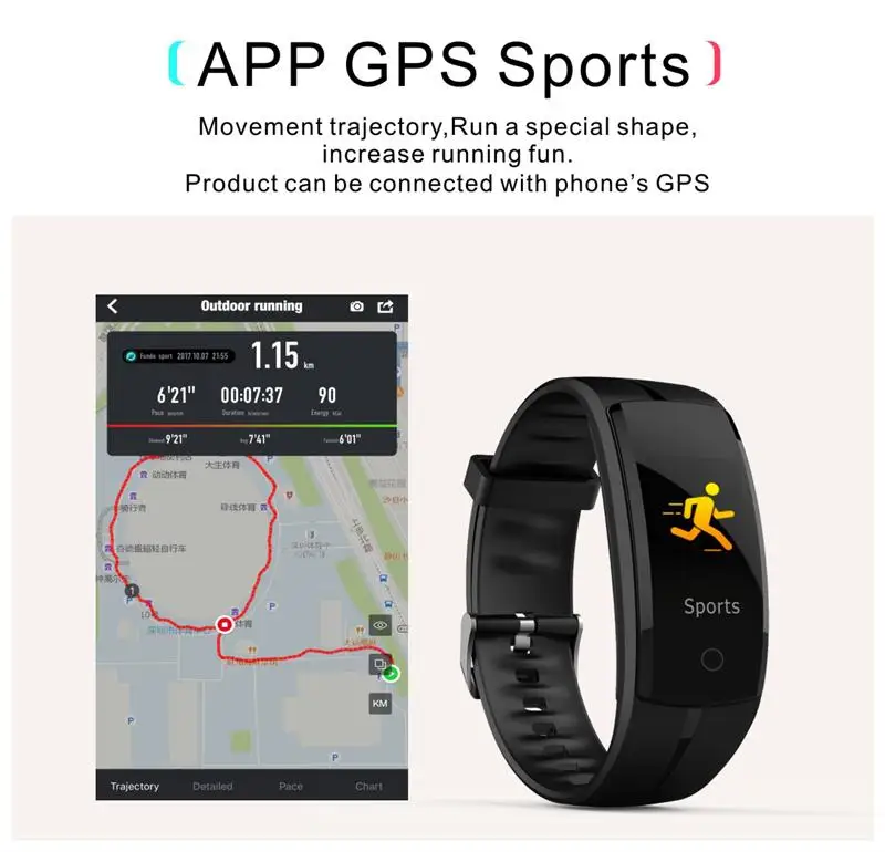 2018 NEW Blood Pressure Smart Bracelet Heart Rate Monitor Blood Oxygen Monitor IP67 Fitness Tracker for Andriod IOS VS QS80 QS90 (8)