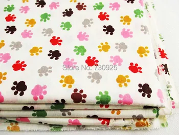 

1Y16932 16932 kerryribbon David accessories 50*147cm Dog footprints pattern cotton fabric, diy handmade patchwork home textile