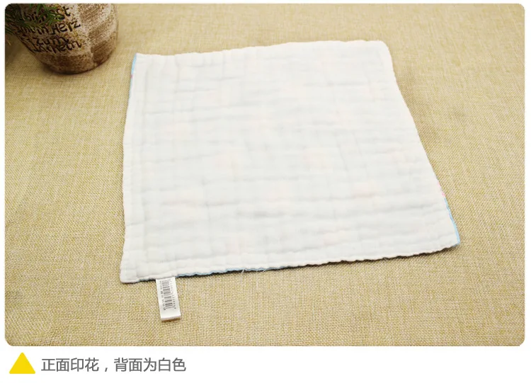 2pcs/lot Baby Face Towel 6 Layers of Gauze Washing Towel Baby Towel Cotton Printed Handkerchief 30*30CM