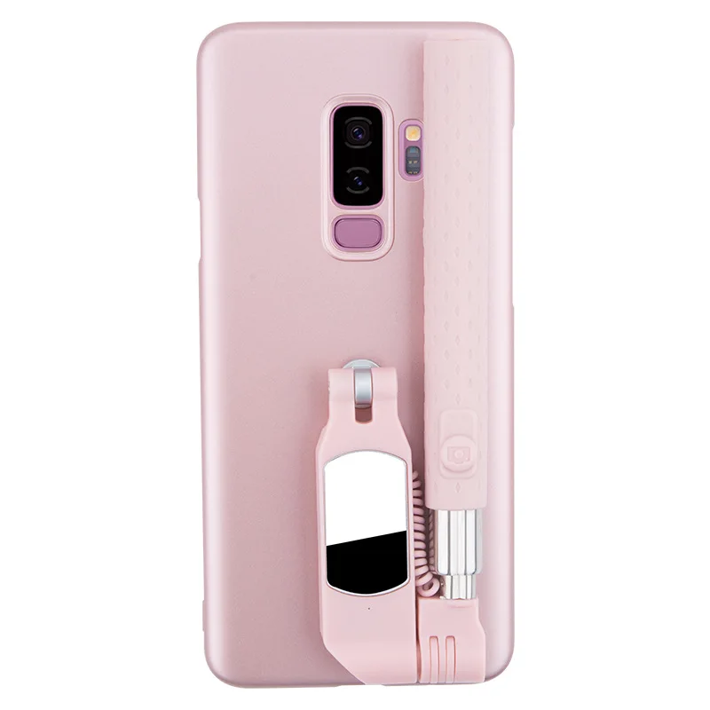Чехол для селфи с Bluetooth для samsung Galaxy Note 10 5G S10 Plus S10e e 9 8 S9 S8 S7 edge A50 A70 чехол Портативный складной чехол - Цвет: Rose Gold
