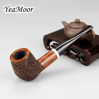 

Random Carved Briar Pipe 74 tools free Tobacco Smoking Pipe 9mm Filter White Ring Tobacco Pipe Straight Carven Briar Wood Pipe