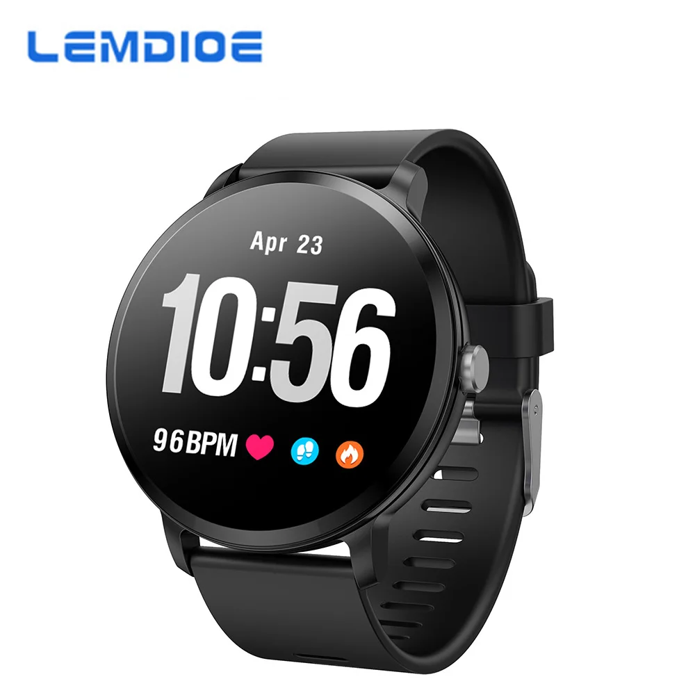 

LEMDIOE V11 Smart Watch with message notification heart rate monitor 1.3 inch Screen Single touch Fitness bracelet smartwatch