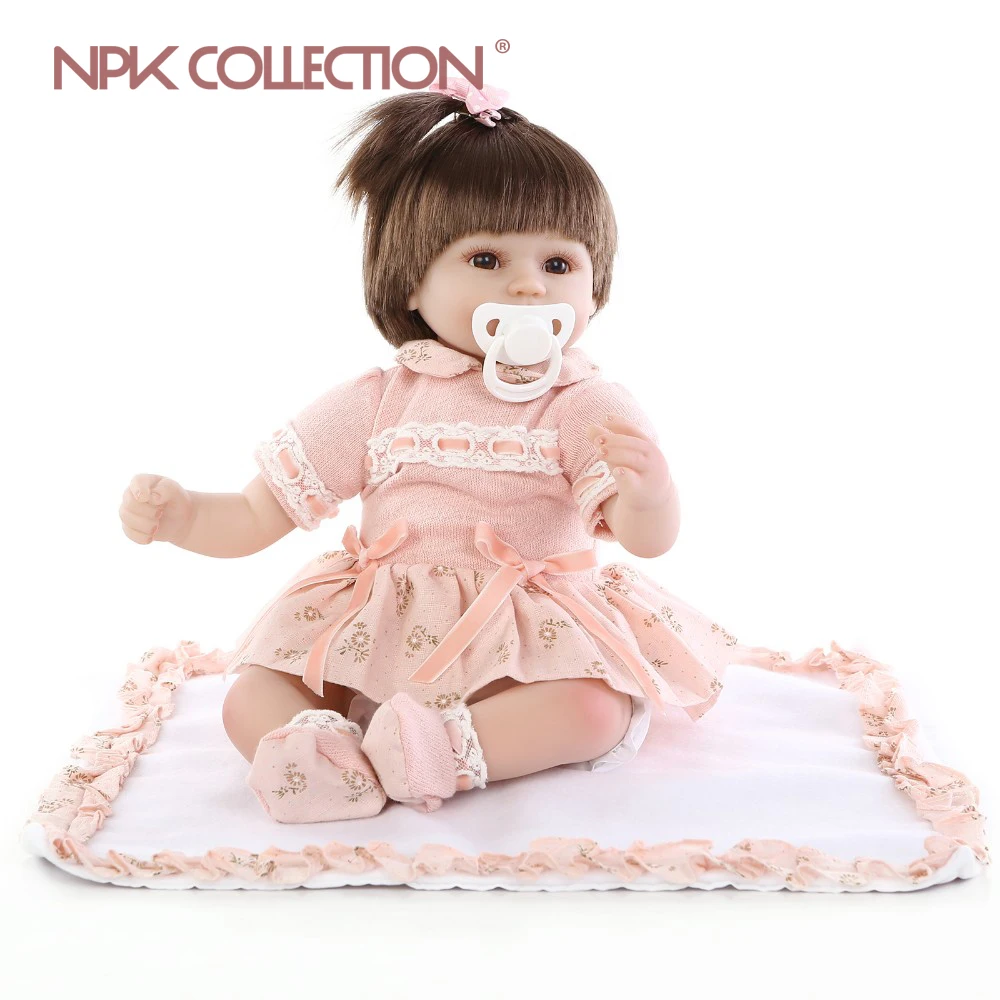 

NPKCOLLECTION New Reborn Baby Doll Soft Silicone Vinyl Real Touch Newborn 16inch 40cm princess bebes reborn girl toys bonecas