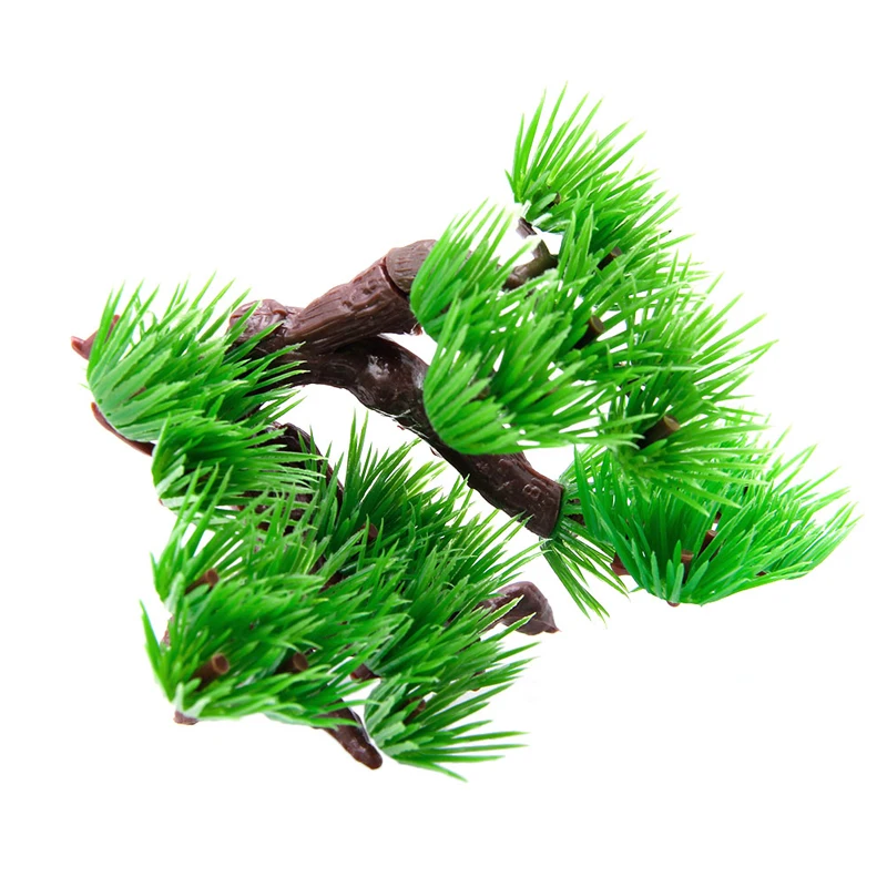

Artificial Plants Aquarium Fish Tank Accessories Plastic Pine Tree Bonsai Decoration good quality