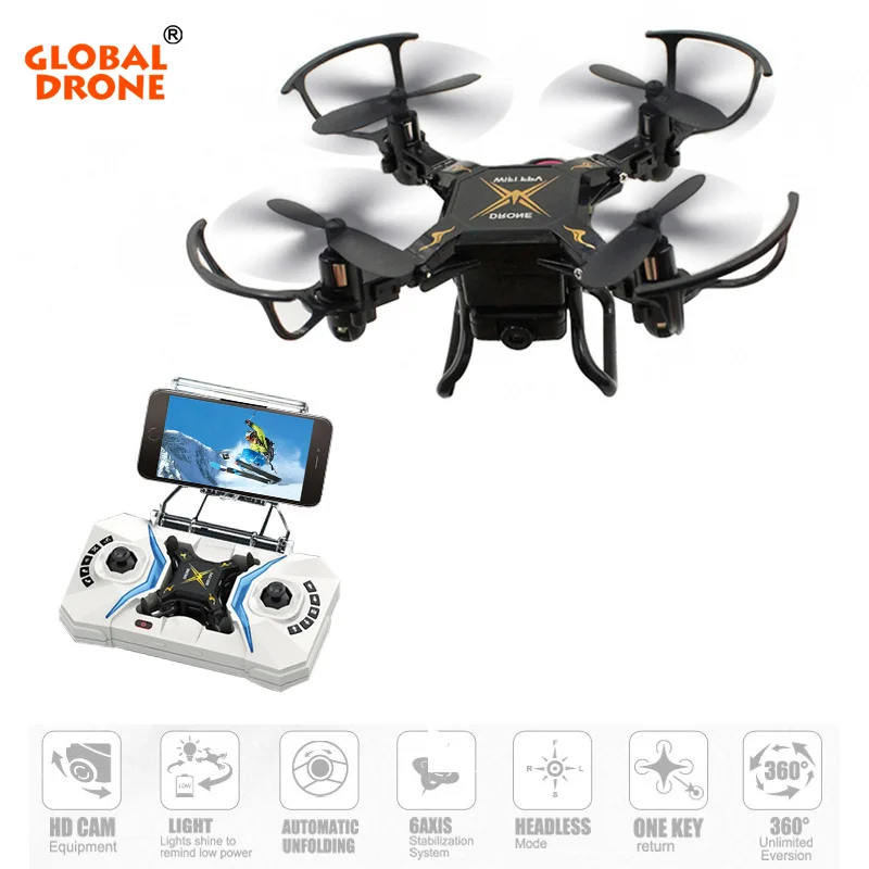 

Global Drone Hot Sale 4CH 6-Axis Gyro RC Drones Quadcopter Indoor Toys Folabale Mini Dron with camera Wifi VS H36 H8