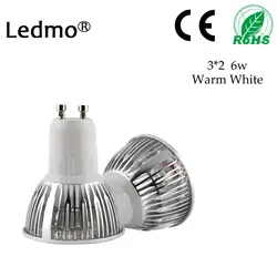 10 шт. светодиодные лампы GU10 нерегулируемых Теплый Белый LED Bombillas 6 Вт термостойкие светодиодные лампы для дома Спальня проход spotlight