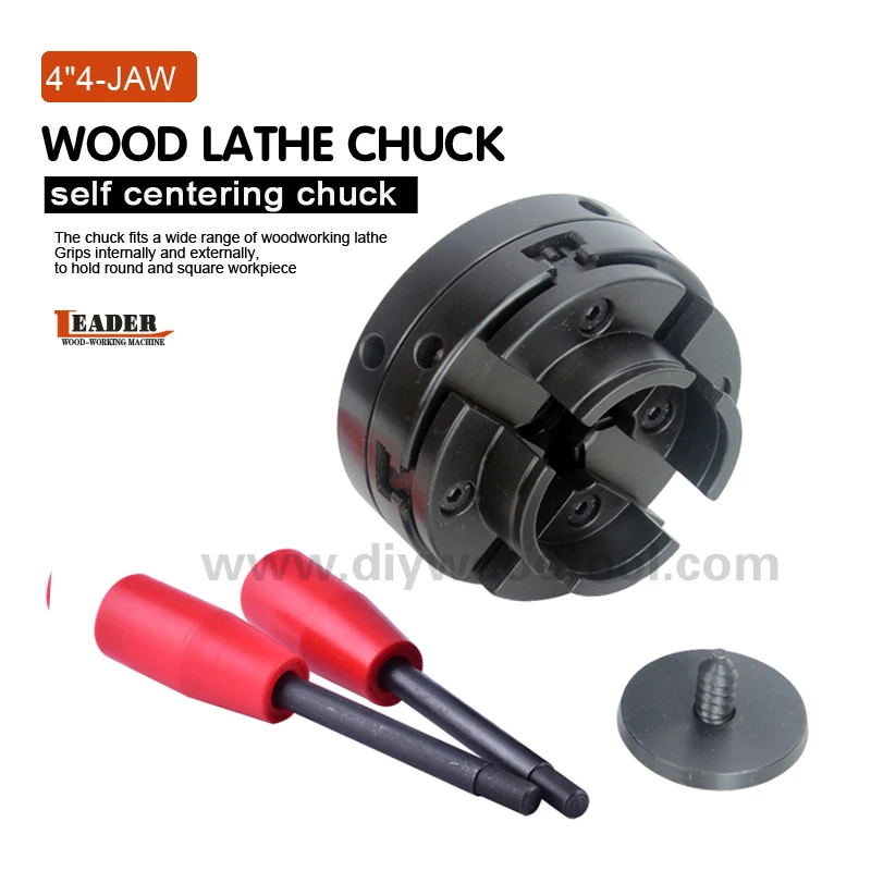 4 Jaws 4"inch wood lathe chuck 100mm self centering Chuck chrome plated mini lathe chucks wood