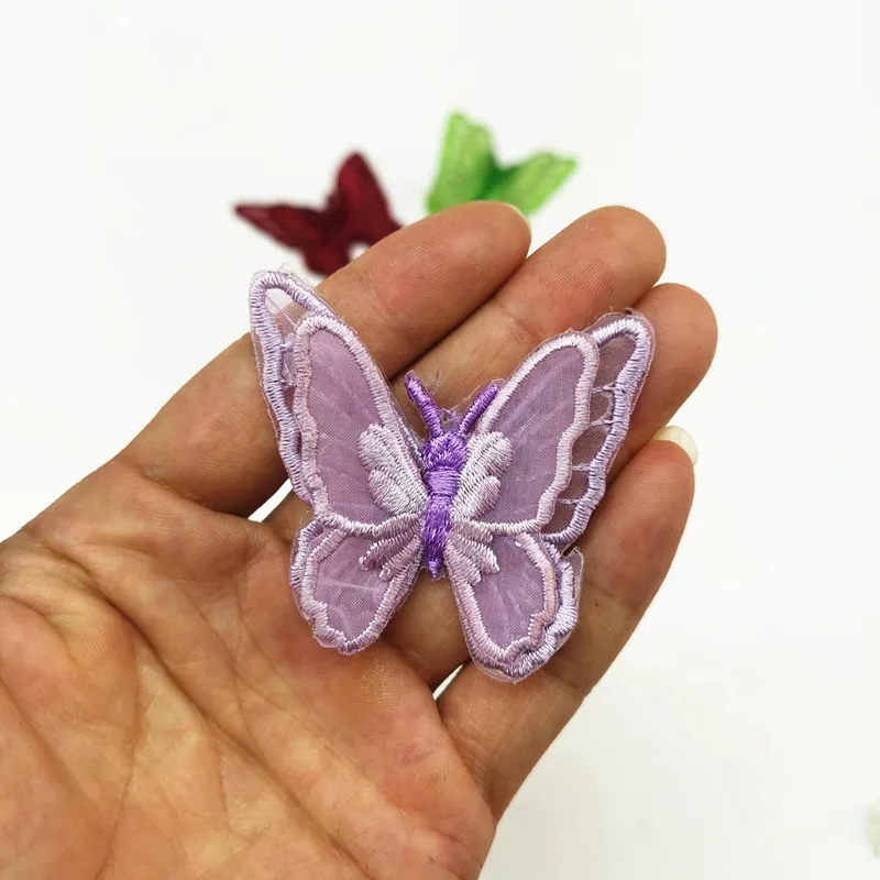 3D патчи с бабочками вышивка тканевые наклейки аксессуары для фаты невесты