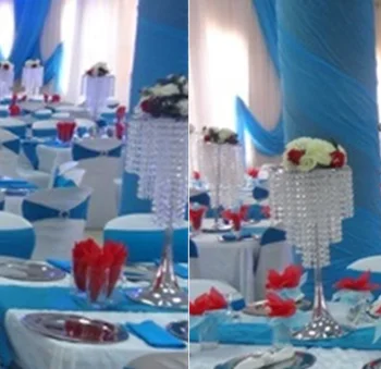 

Hot selling wedding table centerpiece with flower vase beautiful acrylic crystal candle holder
