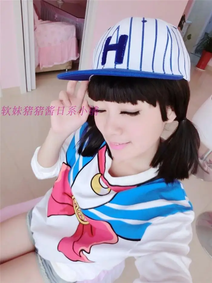 Новая рубашка Сейлор Мун Harajuku Kawaii милый аниме свитер с воротником костюм моряка