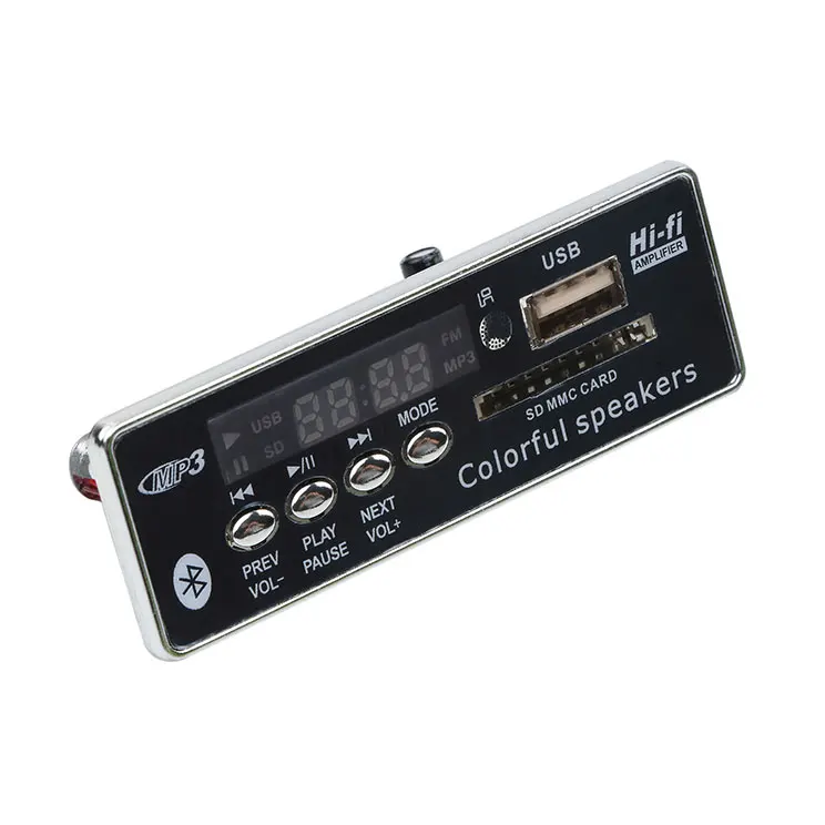 Kebidu Car USB Bluetooth Hands-free MP3 Player Integrated MP3 Decoder Board Module with Remote Control USB FM Aux Radio for Car