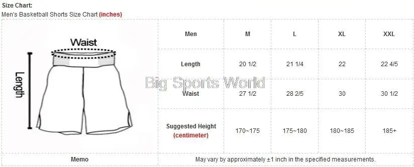 Air Jordan Shorts Size Chart