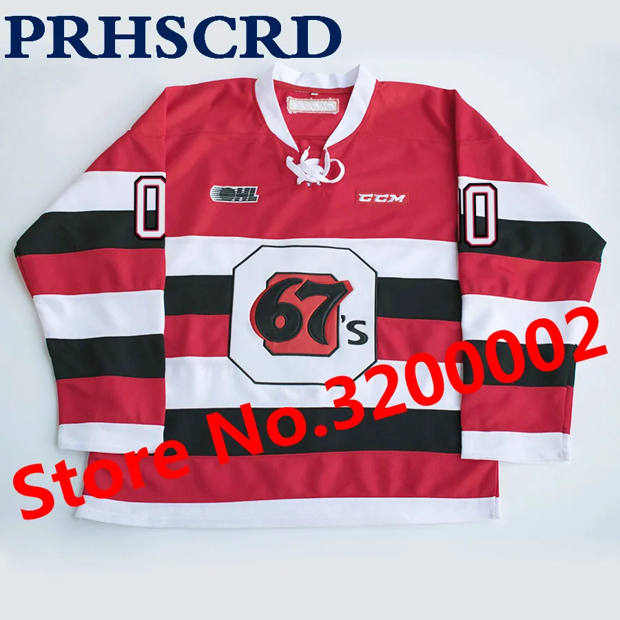 

ottawa 67s 10 Jeremiah Addison Stitched Hockey Jersey