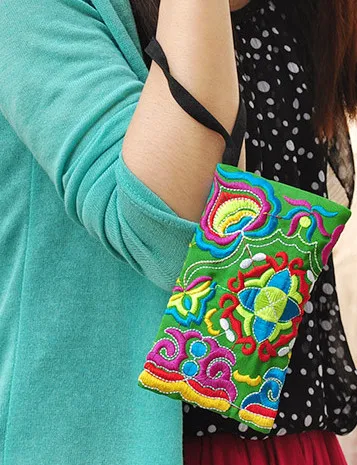 10pcs/lot New Women Wallets Women Bags Day Clutch chinese style soft cotton embroidered wallet card holder bags