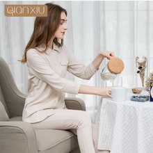 Qianxiu популярный Стиль Европейский стиль пижамные костюмы и Модальные Дышащие 1784