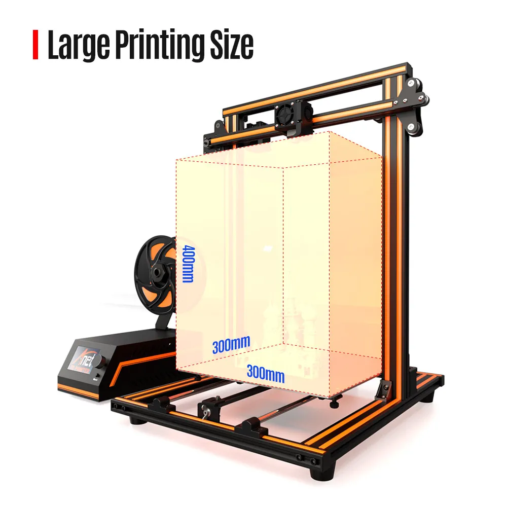 Anet E10 E16 большой 3d принтер 300*300*400 мм Многоязычное программное обеспечение рамка из алюминиевого сплава супер объем строительства с нитью накаливания