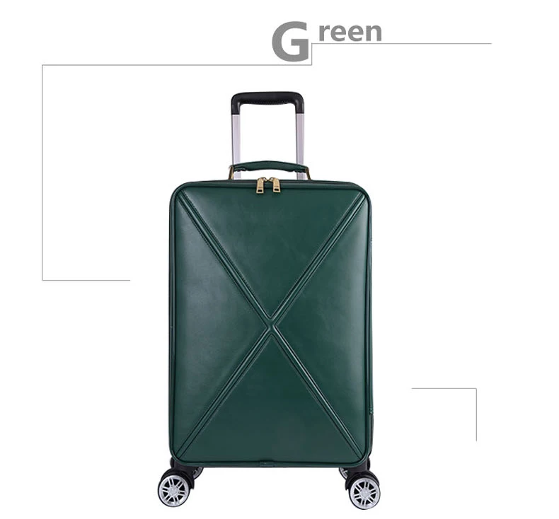 Модный чемодан на колесах с сумочкой в комплекте для женщин; классические деловые Дамский чемодан Спиннер посадки 16/18/20/24 дюйма, сумка для путешествий - Цвет: Green(single)