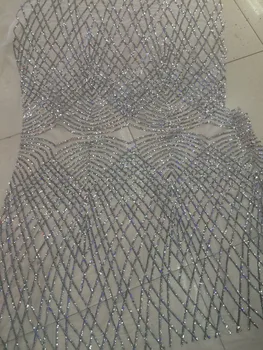 

High Quality With sequins Net Lace,French Voile Guipure tulle mesh Lace Fabric LJY-101930 For dress Free Shipping