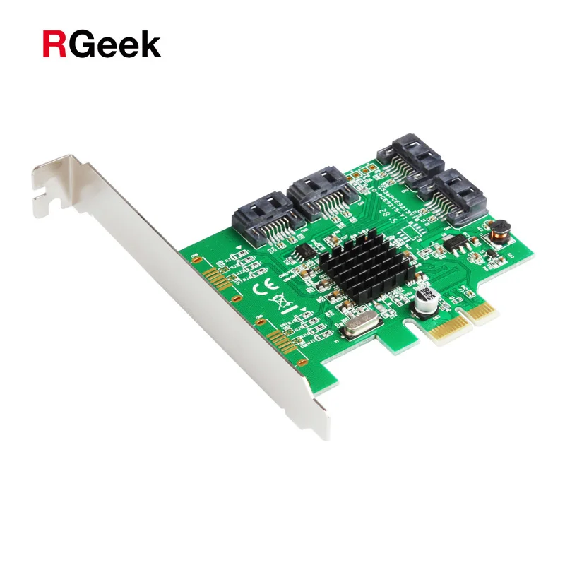 Marvell 88SE9215 4 порта SATA 6G PCI Express плата контроллера e к III 3 0 конвертер низкопрофильный