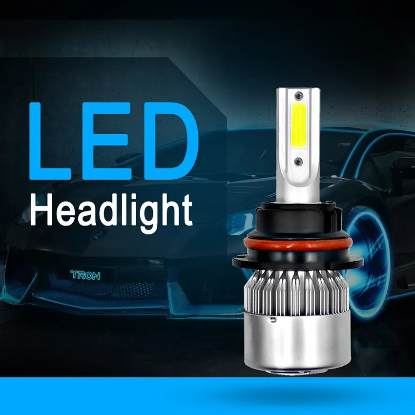 9007 HB5 LED Headlight Conversion Kit Bulbs 1100W 165000LM Lamp Hi//Lo 6000K