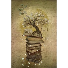 5D Diy полное алмазное сверло для квадратных отверстий картина книга-Вышивка Дерево алмаз вышивка крестиком горный хрусталь декор