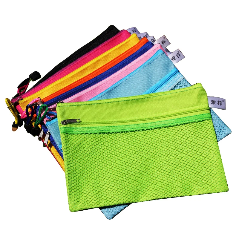 www.paulmartinsmith.com : Buy polyester colorful a5 zipper pouch, bill notes mesh small bag for office ...