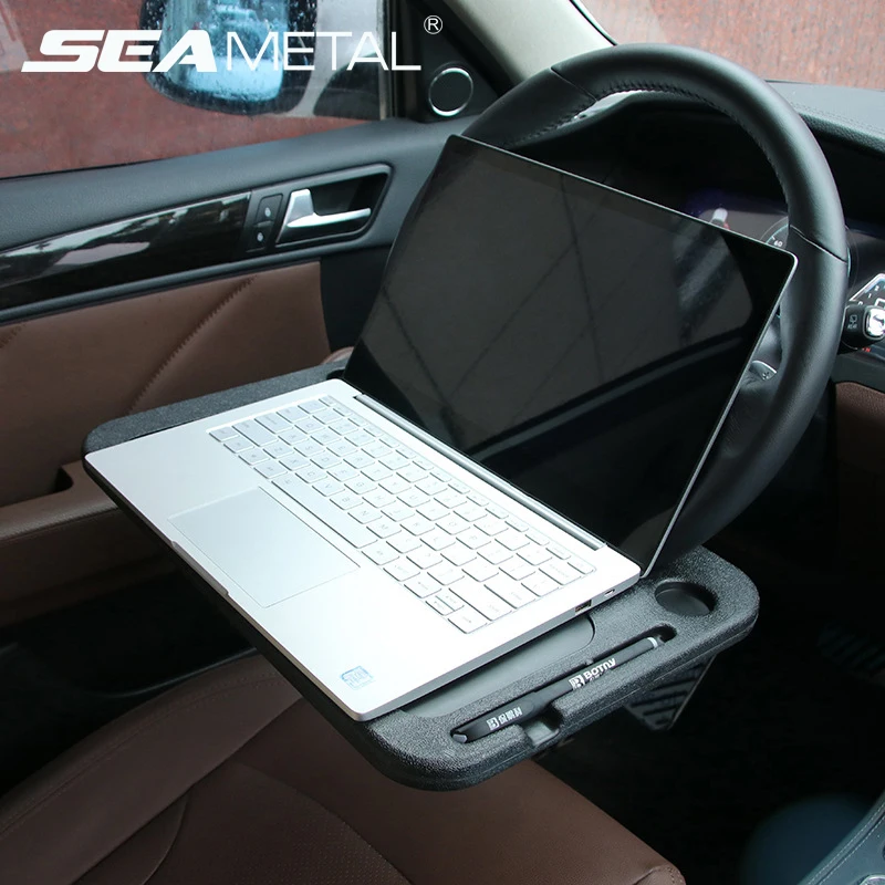Auto Laptop Schreibtisch Computer Tisch Stecken Auf Lenkrad Universal Tragbare Arbeit Trinken Halter Sitz Tray Stand In Auto Zubehor Getrankehalter Aliexpress