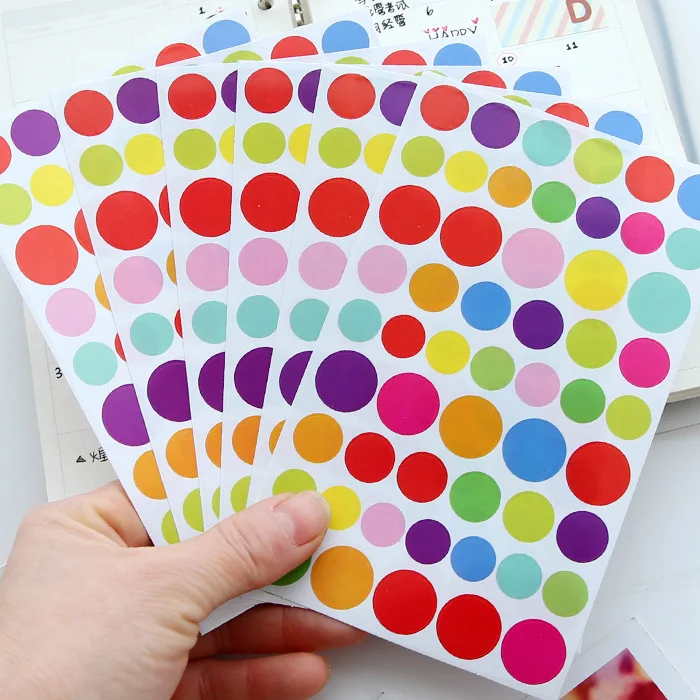 6 шт./компл. блокнот наклейка s класс липкая бумага этикетка классический Adesivi милый дневник наклейка 3 вида стилей детские наклейки - Цвет: dot