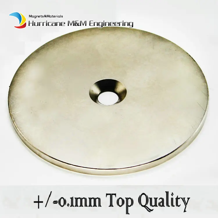 27kg Pulling NdFeB Countersunk Dia 100x5 (+/ 0.1)mm M10 Screw