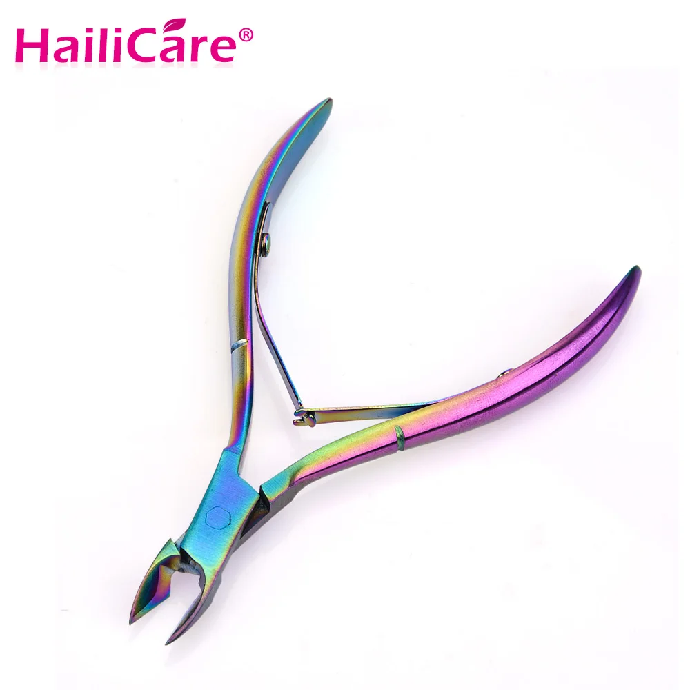 

1pc Nail Cuticle Cutter Rainbow Nipper Clipper Finger Toe Dead Skin Cuticle Scissor Remover Manicure Nail Art Trimming Tool