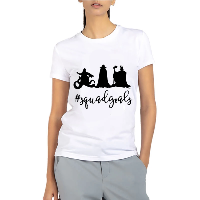 

Women Casual Top Female Villain Squad Goals TShirt Villains Maleficent Ursula Evil Queen Graphic Tees Matching Family Shirts