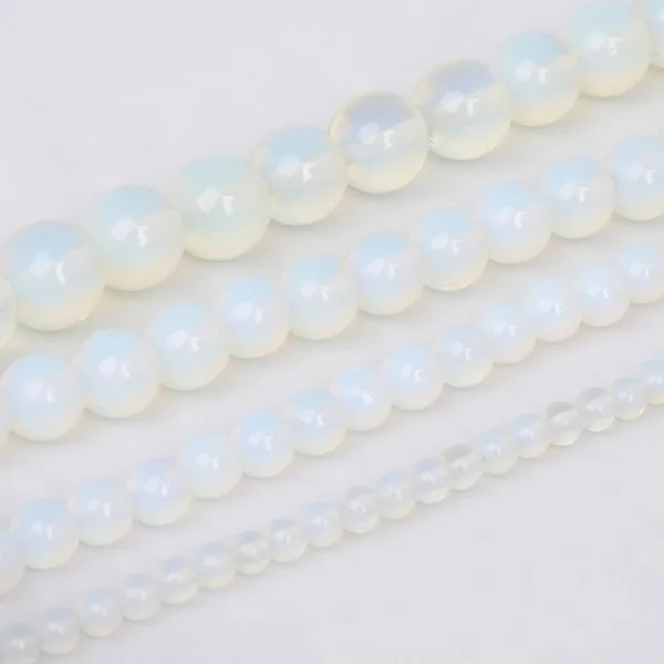 Opal Beads 4/6/8/10 мм Натуральный Камень Бисер пурпурные аметисты бирюзой тигровый глаз Круглые бусины для самостоятельного изготовления ювелирных изделий браслет Цепочки и ожерелья - Цвет: Opal Beads