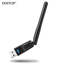 DOITOP Портативный 150 Мбит/с Ralink RT5370 USB 2,0 WiFi беспроводной сетевой адаптер USB адаптер карта 802,11 b/g/n с поворотная антенна
