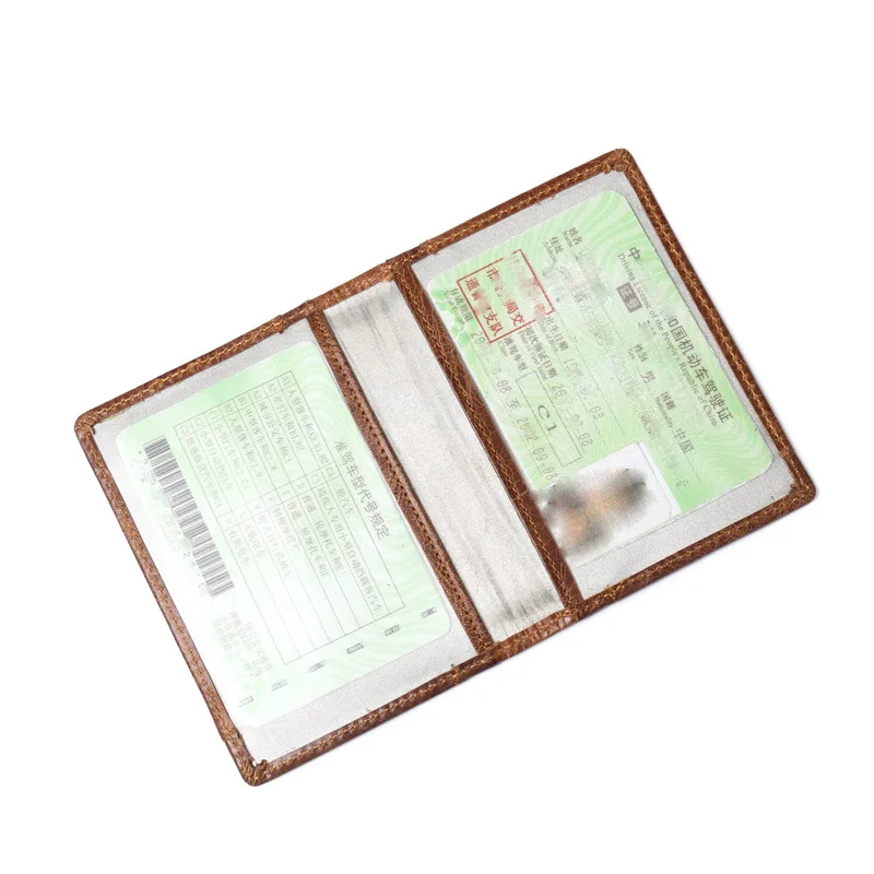 Тонкий мужской держатель для кредитных карт из натуральной кожи с защитой от радиочастотной идентификации, защитный бумажник, Чехол Для водительских прав для мужчин