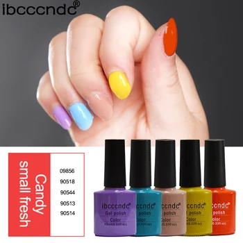 

IBCCCNDC Nail Art Design Set 5 Color 10ML Soak Off Gel Polish LED UV Gel Nail Polish Lacquer Varnish Varnishes Manicure Tools
