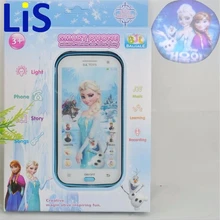 

Lis Snow Queen Toy Phone Talking Princess Anna Elsa Phone Mobile Learning & Education Baby Mobilephone Electronic Kids Toys